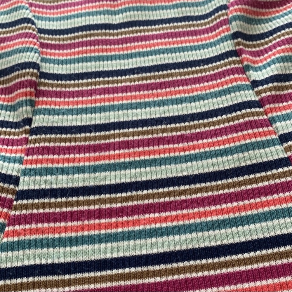Hollister Multicolored Striped High Neck Fit and Flare Skater Dress - Picture 4 of 4
